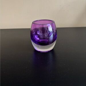 Purple Glass Votive Candle Holder